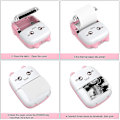 Miniatyrbillede 4 af 5: Børns fødselsdagsgave lomme mini printer bærbar Bluetooth termisk printer med 9 ruller trykpapir trådløs etiket（pink）