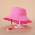 Miniatyrbild 5 av 6: Baby Solhatt UPF 50+ Solskydd Småbarn Sommarhatt Justerbar Flytande Strandhink för Spädbarn, Pojkar, Flickor, Barn, Rosa, S