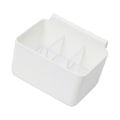 Miniatyrbillede 2 af 2: Køleskab side box lille hængende box skab opbevaring køkken side sauce box (13.5X10X9.5CM, hvid)