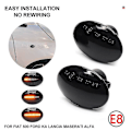 Miniatyrbillede 2 af 5: Rav Amber LED Dynamisk Blinklys til Fiat 500 500c 500l Blinkende Sidemarkørlys til Abarth 500 595 695 Alfa 4c Lancia（Dynamisk Krystal）