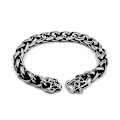Miniatyrbilde 2 av 2: Hvete lenkekjede armbånd mann rustfritt stål smykker viking norrøn pu