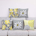 Miniatyrbild 2 av 5: Set med 4 kuddfodral, soffhem vardagsrum sovrum heminredning blommörngott 45X45cm (Daisy - 45X45)