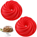 Miniatyrbillede 1 af 5: Silikone kageform formet kageform kageform muffinform speciel form til køkkenbrød eller brød 9 tommer 2 stykker