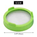 4-pack groddlock, plastgroddlock med rostfritt stålsil för breda burkar, grodd
