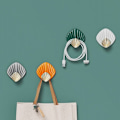 Miniatyrbild 2 av 5: 4-pack självhäftande handdukskrokar, väggmonterade krokar utan borrning, självhäftande krokarganiserare för badrum och kök - orange