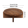 Miniatyrbilde 4 av 4: Keramisk kakefatstativ Dessertbord Konditoribrett Fest Ettermiddagste Trefat Snacks Taller Høye føtter（11.81X11.81X3.14inch,brent）