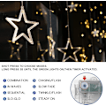 Miniatyrbild 4 av 5: Led Ramadan heminredning, varmvit 3,5 m M6 stor 6 små stjärnor, lämplig för jul, bröllop, fester, väggar
