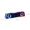 Miniatyrbild 3 av 5: Färgglad ljud Bluetooth 5.3 Subwoofer Hög effekt Hemmavideo Skrivbord Trådlös remsa Lång dubbel högtalare Högtalare Ljudfält TV Karaoke Ljud（Svart）