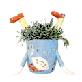Miniatyrbilde 3 av 3: Morsom jente blomsterpotte i harpiks