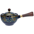 Miniatyrbillede 1 af 2: 1 sæt keramisk tekande porcelæn tekande automatisk tekande bærbar tesæt (17X11cm, farve)