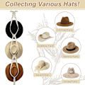 Miniatyrbild 3 av 4: Macrame hattgalgar hatt hållare för vägg bohemisk kvinnor hatt rack hatt arrangör för vägg hängande hatt rack dekorativ kepshållare för bred brätte keps