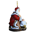 Miniatyrbillede 2 af 2: 1 stk. Sød julemand vedhæng juletræ vedhæng (multi-farve) (7.6X6.2X5.5CM, multi-farve)