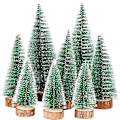 Miniatyrbild 1 av 5: 8 konstgjorda julgranar, minijulgranar, mini bordsdekorationer inomhus, minigreena träd, dekorerade julpartybordsträd