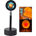 Miniatyrbillede 1 af 5: Solnedgang Lampe Projektor Evig Solnedgang Lys, Rød Halo Regnbue Solnedgang Projektionslampe til Hjemmefest Stue Soveværelse Dekoration