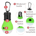 Miniatyrbild 3 av 5: 4 st LED Camping Lamp Nödlampor Bärbar Tält Lykta Vattentät Hängande Lampor