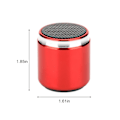 Miniatyrbild 3 av 5: 5.0 Version Bluetooth-högtalare Utomhus Mini-högtalare Bärbar Metall Present Batterikapacitet 500mah Trådlös Bluetooth 20240159（Röd）
