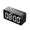 Miniatyrbild 1 av 3: 3 i 1 väckarklocka digital klocka med Bluetooth-högtalare högtalare för PC spegel stor LED-display handsfree-samtal stöd kort AUX（svart）
