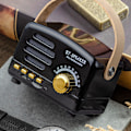 Miniatyrbild 5 av 5: Bärbar retro Bluetooth-högtalare nostalgisk plugin trådlös ljud FM-radio uppgradering lång Bluetooth-högtalare med handtag（Svart）