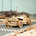 Miniatyrbillede 4 af 4: ROKR Army Jeep 3D træpuslespil mekanisk modelbyggesæt julegave til voksne