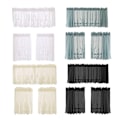 Miniatyrbillede 2 af 4: Gardiner Valance Blonder Translucent Moderne Til Hjem Køkken 1PC Solskærm（A8，Sort）