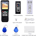 Miniatyrbillede 5 af 5: Nfc Rfid-kortkopieringslæser-skriver, nfc Smart Card Reader Writer Rfid Copier, engelsk version Icopy X100 Nfc Id Ic-læser（sort）