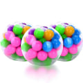 Miniatyrbild 1 av 5: 3 st regnbågsformade tryckbollar, sensoriska fidgetleksaker, DNA-färgade pärlor, stressavlastande boll, mjuk TPR-lim, elastisk månboll, klämboll, present till barn