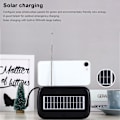Miniatyrbild 5 av 5: Trådlös Bluetooth-högtalare, utomhuskortinsättning, subwoofer, minidator, bärbart solsystem, lätt att bära för hand（Blå）