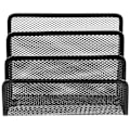 Miniatyrbillede 1 af 2: Metalnet skrivebordsopbevaringsboks hjemmekontor mappe brevmagasinstativ (sort) (17,50X13,00X8,20CM, sort)