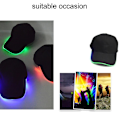 Miniatyrbillede 2 af 4: Ultra Bright LED Lysende Unisex Baseball Cap 3 Tilstande Glødende Hat（Sort）
