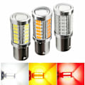 Miniatyrbild 1 av 5: JOORRT2x LED-lampor 5730 Canbus-lampor Backljus Blinkers Bil Bakbromsljuslampor Dagsljus Rött 1156 BA15S P21W