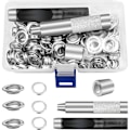 Miniatyrbild 1 av 5: Grommetverktyg 12mm Metall Ögle Set 100 Set Grommet Kit Ögle Kit För Canvas Presenning Tält Reparation Silver (1/2\")