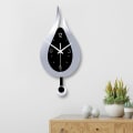 Miniatyrbild 2 av 5: Modern väggklocka med vattendroppdesign, kreativ pendelklocka i akryl (silver)