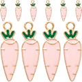 Pikkukuva 1 / 2: 10-osainen pääsiäisen porkkanan riipus DIY porkkanan riipus pääsiäisen korvakorut korutarvikkeet (2X0.4X0.1cm, vaaleanpunainen)