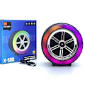 Miniatyrbild 5 av 5: Färgglad bländande ljud Bluetooth-högtalare Subwoofer Full Screen Färg Ljus Utomhus Bärbar Hem Integrerat Audiosystem（Svart）