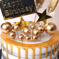 Miniatyrbillede 4 af 4: 40 stk. kagepynt mini guld kugle cupcake pynt kage dekorationer kompatibel fødselsdag bryllup fest kage（guld）
