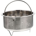 Miniatyrbillede 1 af 2: Multifunktionel grøntsagsdamper i rustfrit stål til dampning af grøntsagsboller (13,8X13,8X8,5CM, sølv)