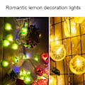 Miniatyrbild 3 av 4: 2023 Ny uppgraderad LED citron fe-ljus, sommarfrukt dekoration för bröllopsfest, 3m 20 lampor, batteridriven (gul)