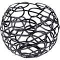 Miniatyrbillede 3 af 3: Metaltrådslampeskærm hul lampeskærm dekorativ lampeskærm udskiftning (10.00X10.00X8.00CM, sort)