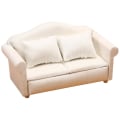 Miniatyrbilde 2 av 2: Mini sofa statue dekorasjon liten sofa modell miniatyr sofa statue mini hjem sofa dekorasjon (13.5X7.2X6.4CM, hvit)