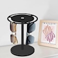 Miniatyrbillede 4 af 4: Ny bordplade solbriller holder akryl solbriller arrangør står 360 roterende briller display rack（sort）