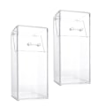 Miniatyrbillede 2 af 2: 2 nordiske opbevaringsbokse, multifunktionelle opbevaringsreoler, transparente bokse (20,50X11,00X8,50CM, transparent farve)