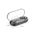 Miniatyrbild 3 av 5: Bluetooth-headset med digital display, stor batterikapacitet, in-ear-sovande öronsnäckor, trådlöst headset med sensor, låg latens (svart)