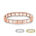 Miniatyrbillede 2 af 5: Ny Fashion Dame Romantisk Hjerte 9mm Bredde Rustfrit Stål Armbånd Ba（Guld Hjerte）