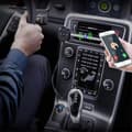 Miniatyrbillede 4 af 4: Bluetooth Bilsæt Bluetooth Modtager, Bluetooth Håndfri Lydadapter Indbygget Mikrofon Luftventil Klip, 2.1a USB Billader