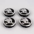 SK03- 56MM 4-pack Centerkåpor Skoda Silver one size (ws)