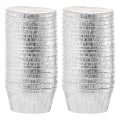 Miniatyrbillede 1 af 2: 40 stk. aluminiumsfolie bageforme, cupcake bageforme, tærte bageforme, cupcake forme (7.9X5.5X3.7CM, sølv)