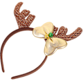 Miniatyrbillede 2 af 2: Sød gevirhovedbøjle Juleklokkehovedbøjle Julehovedbøjle til fester (20.00X19.50X2.50CM, som vist på billedet)