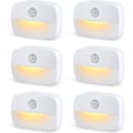 Miniatyrbilde 1 av 5: 6 stk. Acsergery hvitt LED-nattlys med lekeplass, nattlys med 3m