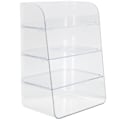 Miniatyrbillede 1 af 2: Kosmetisk opbevaringsstativ til skrivebord, kosmetikstativ, genanvendeligt displaystativ, toiletbord, opbevaringsstativ (22,5 x 17 cm, transparent)