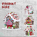 Miniatyrbild 2 av 5: Jul Pepparkakshus Prydnad Miniatyr Julgodis Hus Pepparkaka Dekor Pepparkaka C